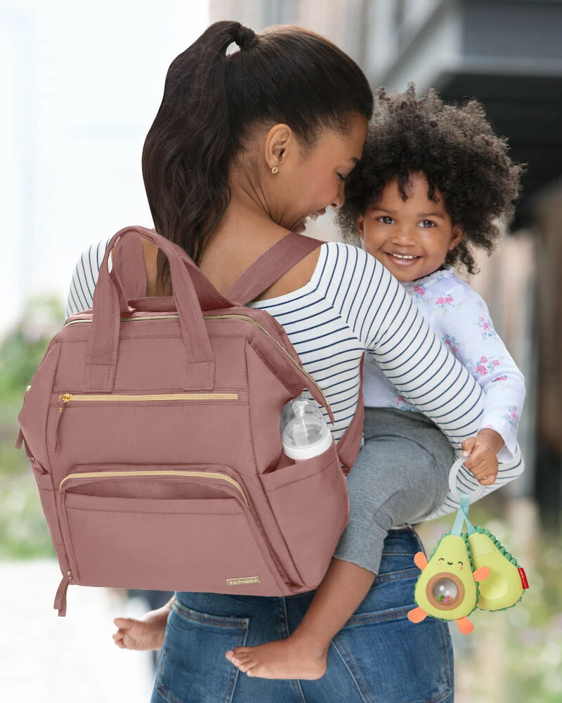 Skip Hop Mainframe Diaper Backpack - Dusty Rose 3 Skip Hop Mainframe Diaper Backpack - Dusty Rose - Image 3