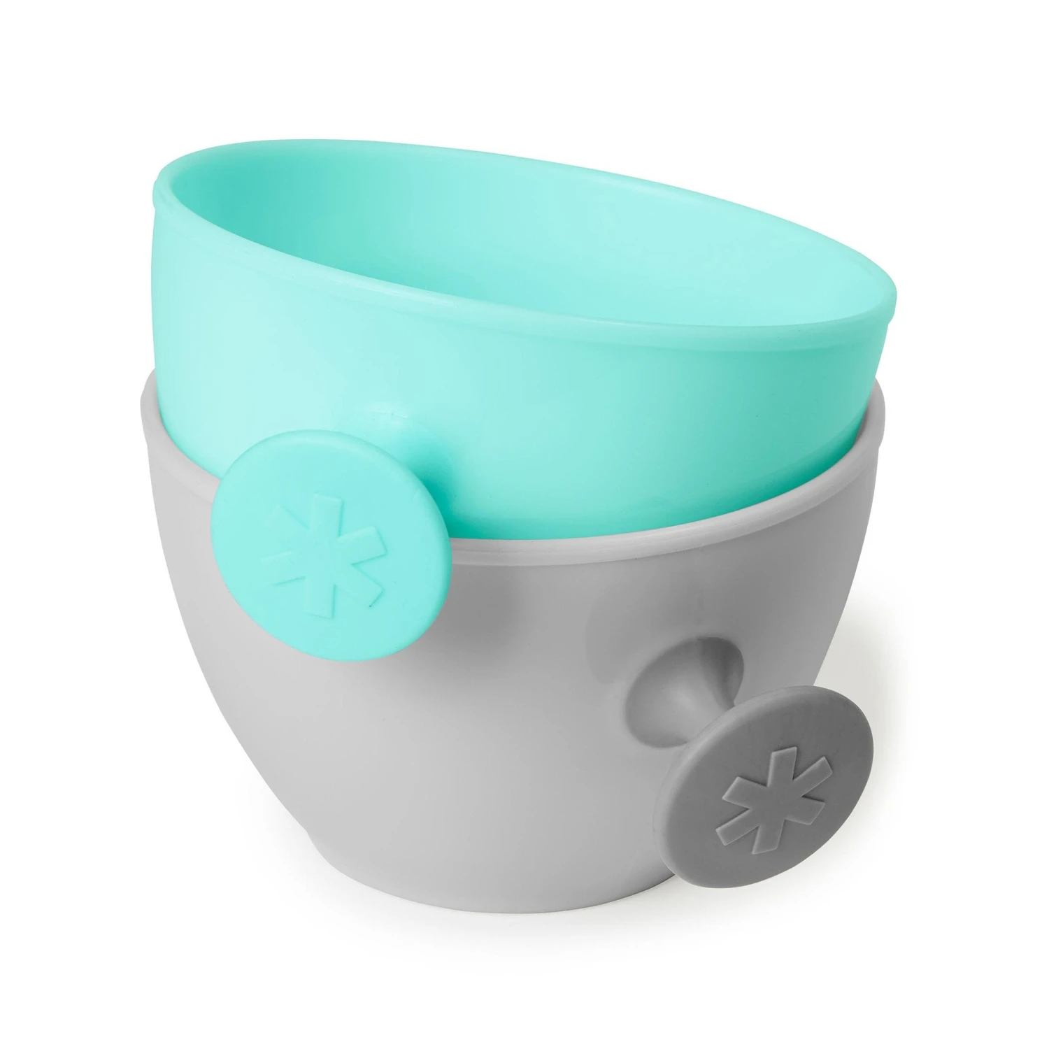 Skip Hop Easy-Grab Bowls-Grey/Soft Teal 1 Skip Hop Easy-Grab Bowls-Grey/Soft Teal