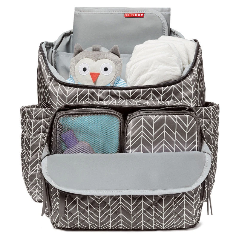 Skip Hop Forma Pack & Go Diaper Backpack - Grey Feather 3 Skip Hop Forma Pack & Go Diaper Backpack - Grey Feather - Image 3