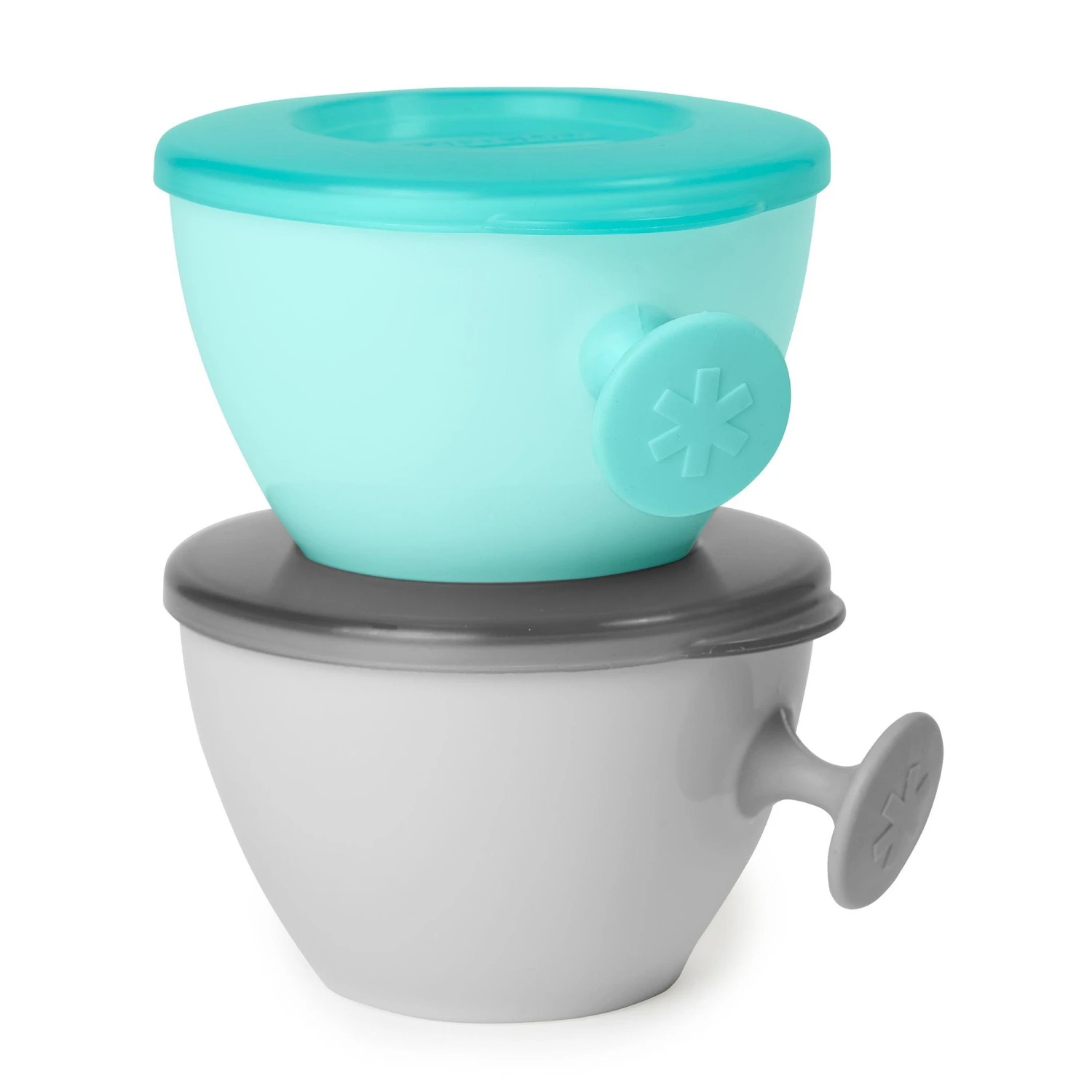 Skip Hop Easy-Grab Bowls-Grey/Soft Teal 2 Skip Hop Easy-Grab Bowls-Grey/Soft Teal - Image 2