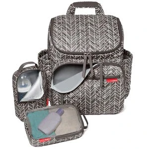 Skip Hop Forma Pack & Go Diaper Backpack - Grey Feather 2 Skip Hop Forma Pack & Go Diaper Backpack - Grey Feather - Image 2
