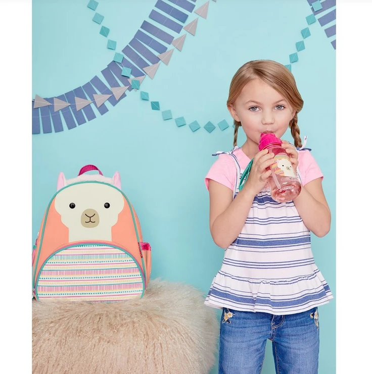 Skip Hop Zoo Straw Bottle Llama 2 Skip Hop Zoo Straw Bottle Llama - Image 2