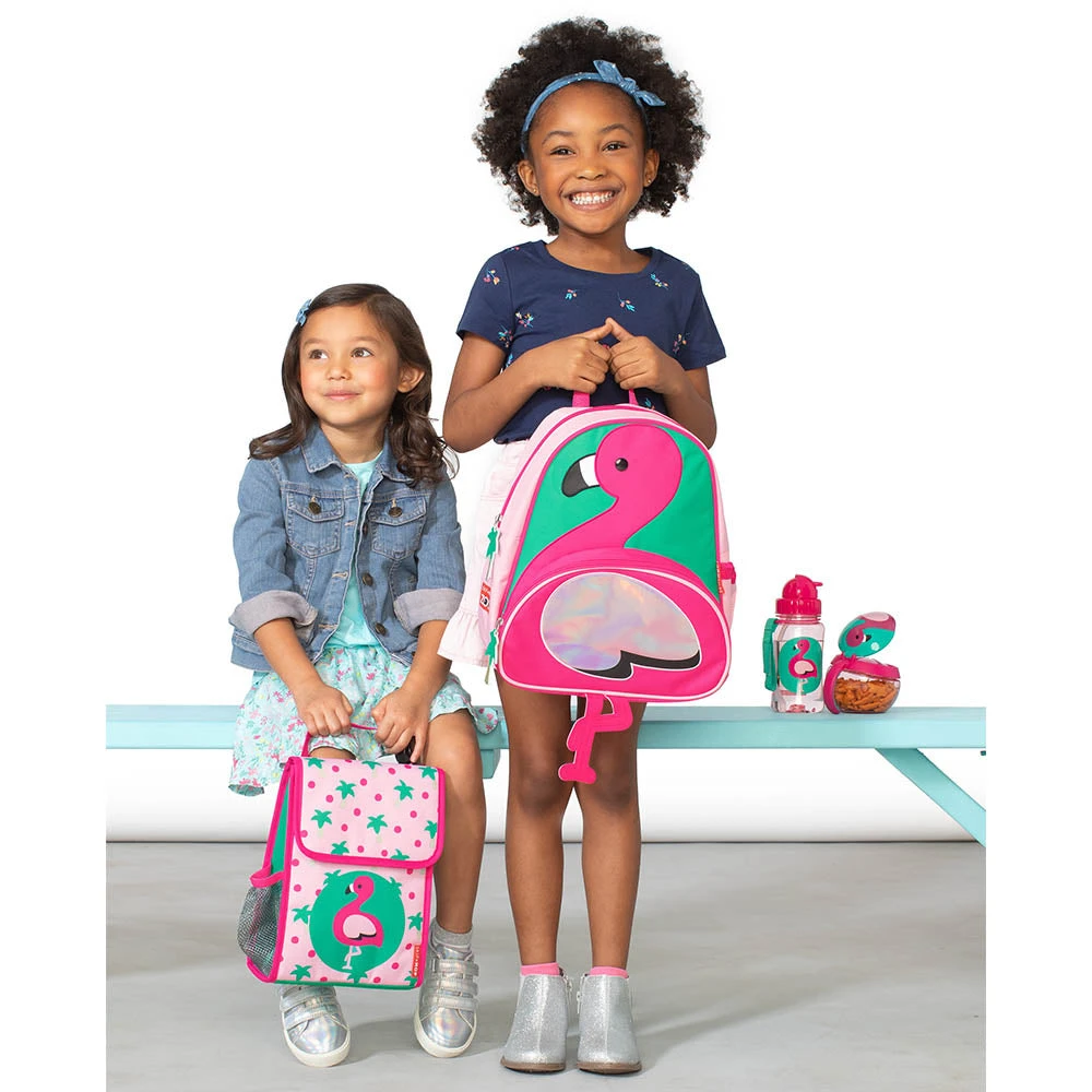 Skip Hop Zoo Insulated Kids Lunch Bag - Flamingo 2 Skip Hop Zoo Insulated Kids Lunch Bag - Flamingo - Image 2