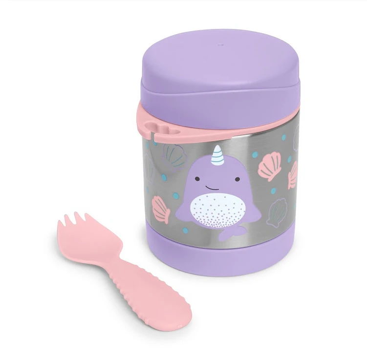 Skip Hop Zoo Insulated Little Kid Food Jar - Narwhal 2 Skip Hop Zoo Insulated Little Kid Food Jar - Narwhal - Image 2