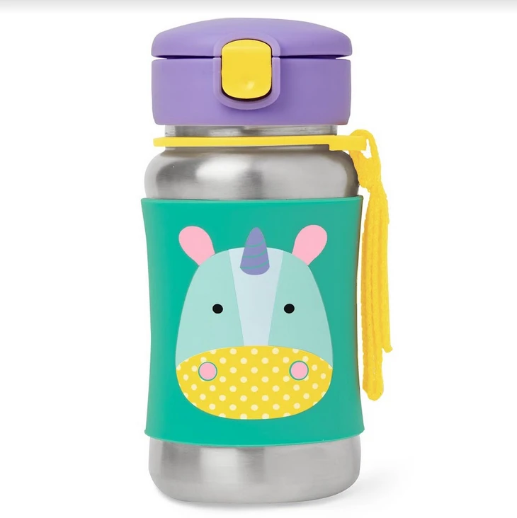 Skip Hop Zoo Stainless Steel Straw Bottle - Unicorn 1 Skip Hop Zoo Stainless Steel Straw Bottle - Unicorn