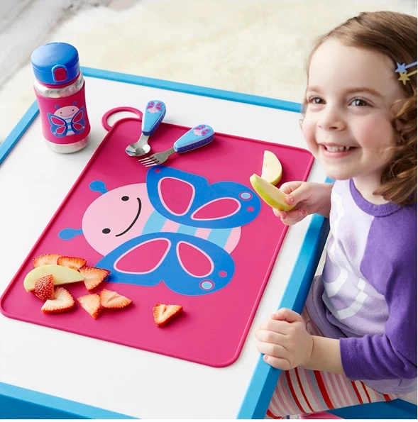 Skip Hop Zoo Stainless Steel Straw Bottle - Butterfly 4 Skip Hop Zoo Stainless Steel Straw Bottle - Butterfly - Image 4