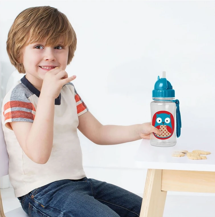 Skip Hop Zoo Straw Bottle Owl 2 Skip Hop Zoo Straw Bottle Owl - Image 2
