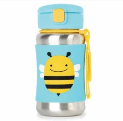 Skip Hop Zoo Stainless Steel Straw Bottle - Bee