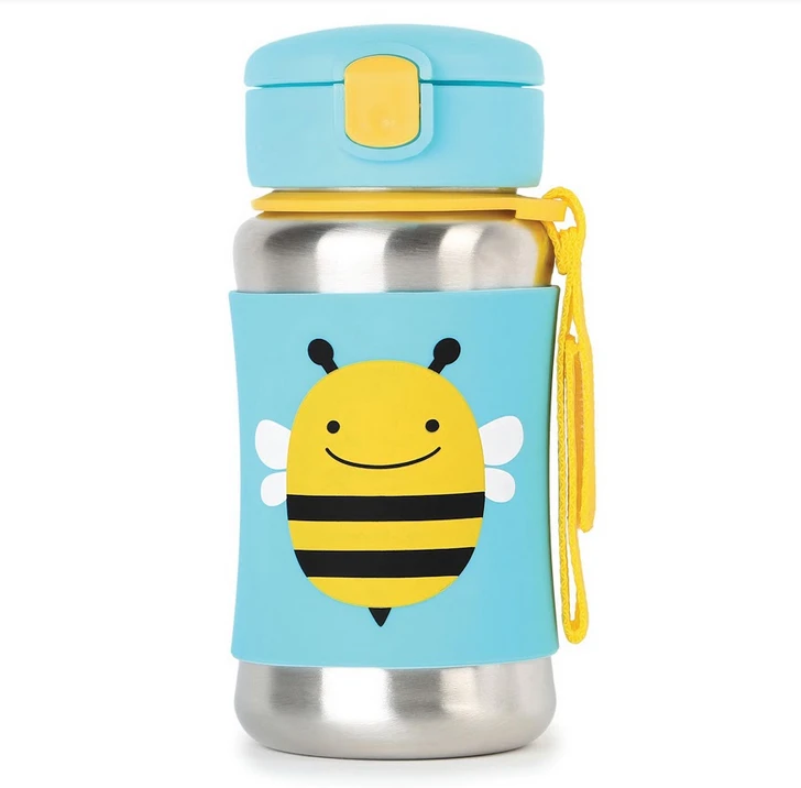 Skip Hop Zoo Stainless Steel Straw Bottle - Bee 1 Skip Hop Zoo Stainless Steel Straw Bottle - Bee