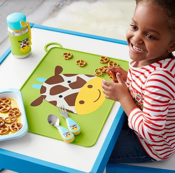 Skip Hop Zoo Stainless Steel Straw Bottle - Giraffe 3 Skip Hop Zoo Stainless Steel Straw Bottle - Giraffe - Image 3