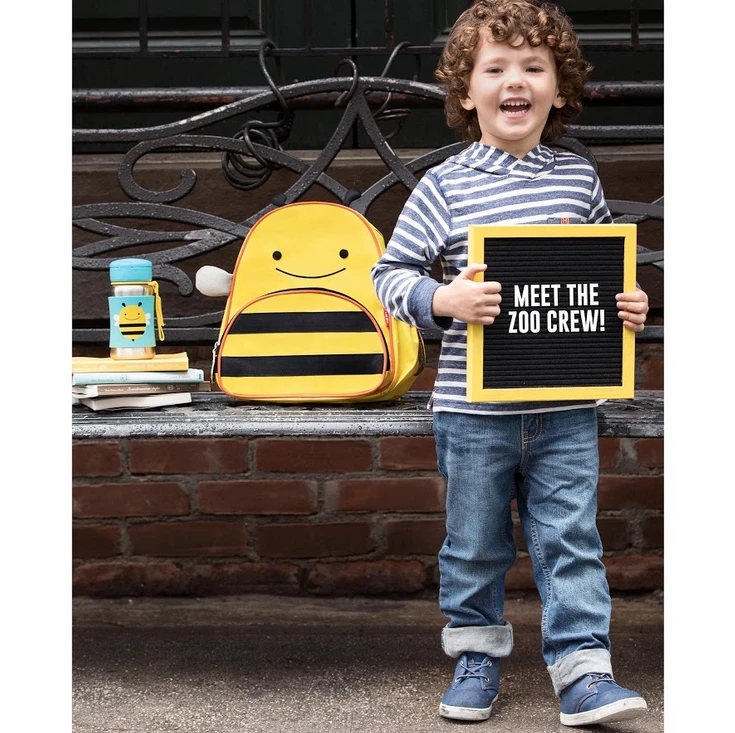 Skip Hop Zoo Stainless Steel Straw Bottle - Bee 5 Skip Hop Zoo Stainless Steel Straw Bottle - Bee - Image 5