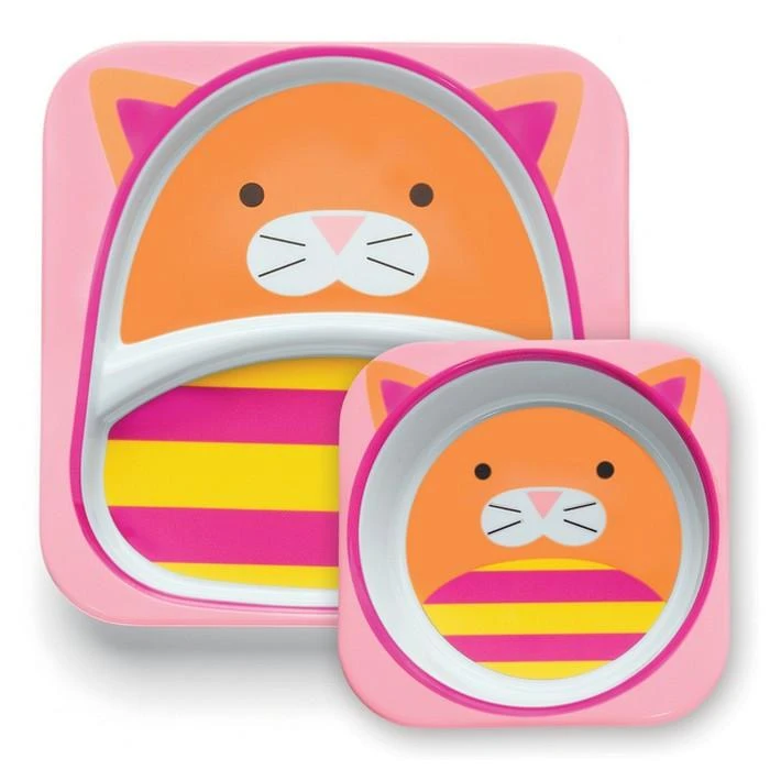 Skip Hop Zoo Tableware - Melamine Set - Cat 1 Skip Hop Zoo Tableware - Melamine Set - Cat
