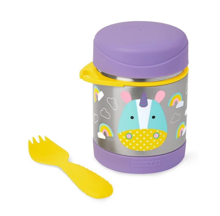 Skip Hop Zoo Insulated Little Kid Food Jar - Unicorn 2 Skip Hop Zoo Insulated Little Kid Food Jar - Unicorn - Image 2